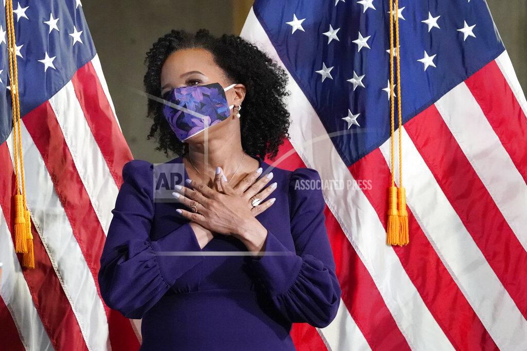 Elise Amendola Former Boston City Council President Kim Janey, 55, reacts as she is introduced to be sworn in as Boston's new mayor at City Hall, Wednesday, March 24, 2021, in Boston. Janey, who is the city's first female and first person of color to take the office, replaces Marty Walsh who resigned Monday evening to become President Joe Biden's labor secretary. (AP Photo/Elise Amendola)
