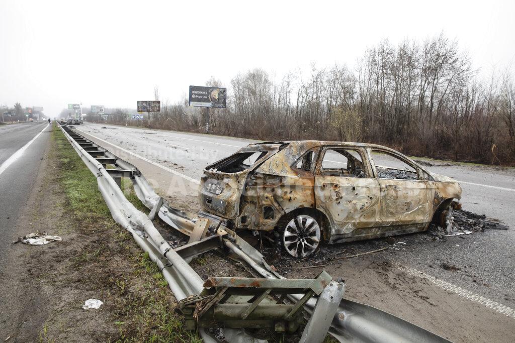 Death On The Highway Between Kyiv And Zhytomyr Ukraine 02 Apr 2022 