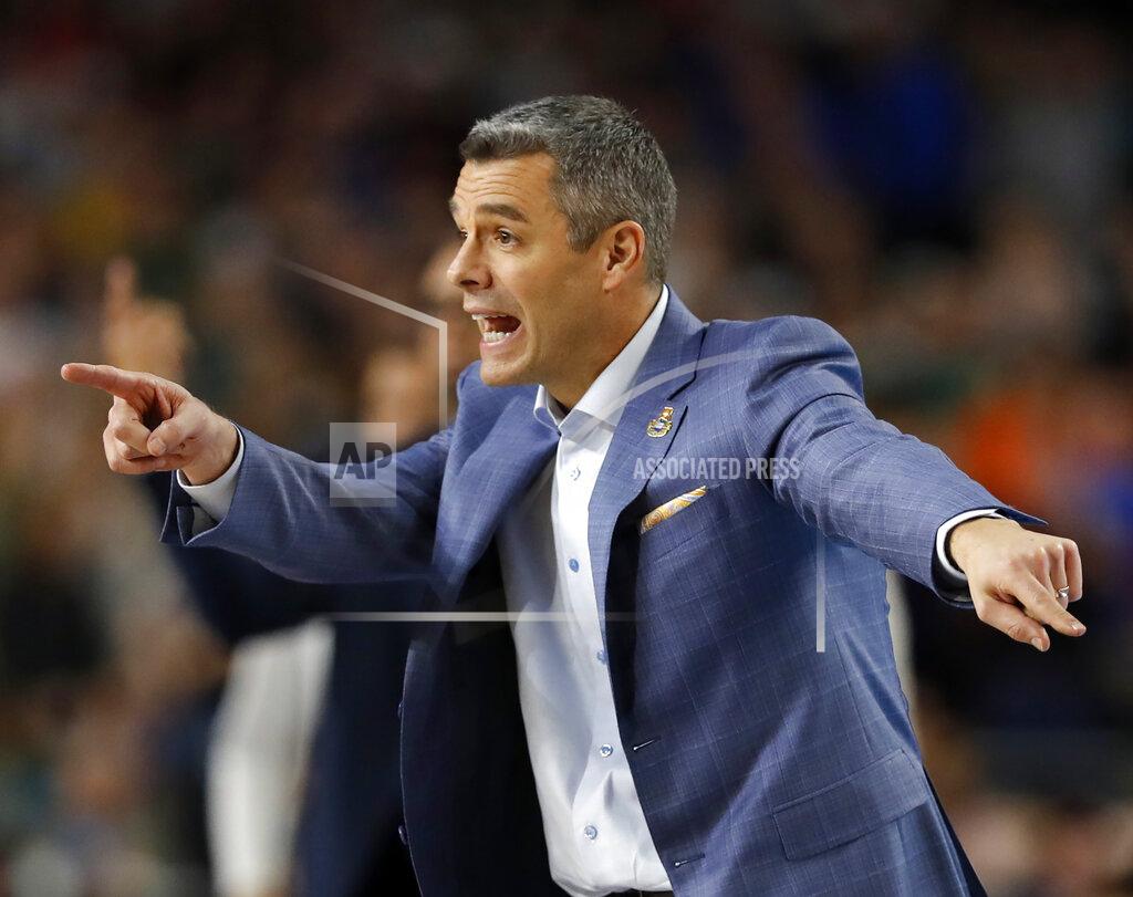 Charlie Neibergall Virginia head coach Tony Bennett directs his team during the overtime in the championship of the Final Four NCAA college basketball tournament against Texas Tech, Monday, April 8, 2019, in Minneapolis. (AP Photo/Charlie Neibergall)