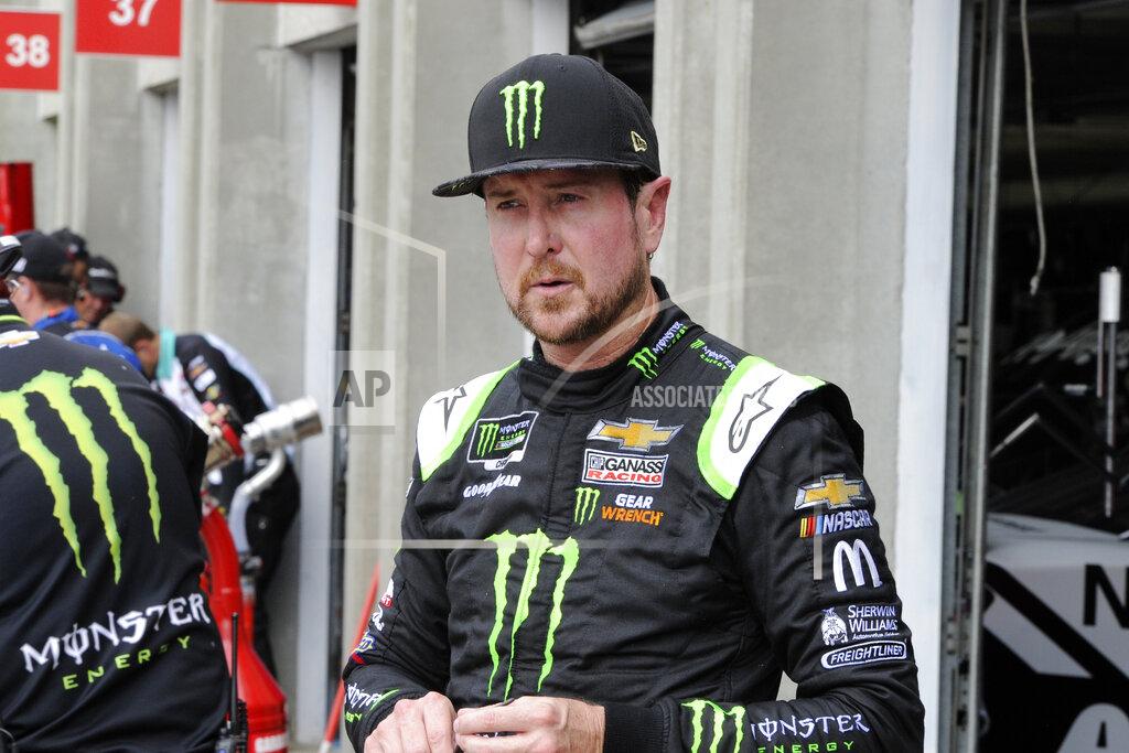 Mike Mccarn Kurt Busch waits during practice for Sunday's NASCAR Cup Series auto race at Charlotte Motor Speedway in Concord, N.C., Saturday, Sept. 28, 2019. (AP Photo/Mike McCarn)