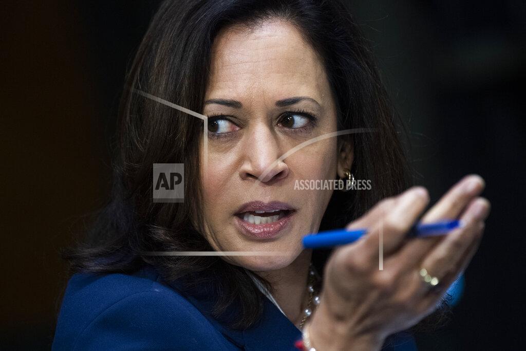 Tom Williams Sen. Kamala Harris, D-Calif., speaks during a Senate Judiciary Committee hearing examining issues facing prisons and jails during the coronavirus pandemic on Capitol Hill in Washington, Tuesday, June 2, 2020. (Tom Williams/CQ Roll Call/Pool via AP)