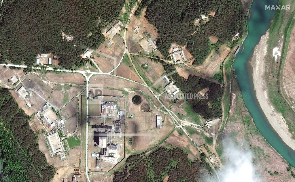 Uncredited This satellite image provided by Maxar Technologies shows an overview of 50MWe reactor and new excavation at the Yongbyon facility in North Korea, May 7, 2022. (Satellite image ©2022 Maxar Technologies via AP)