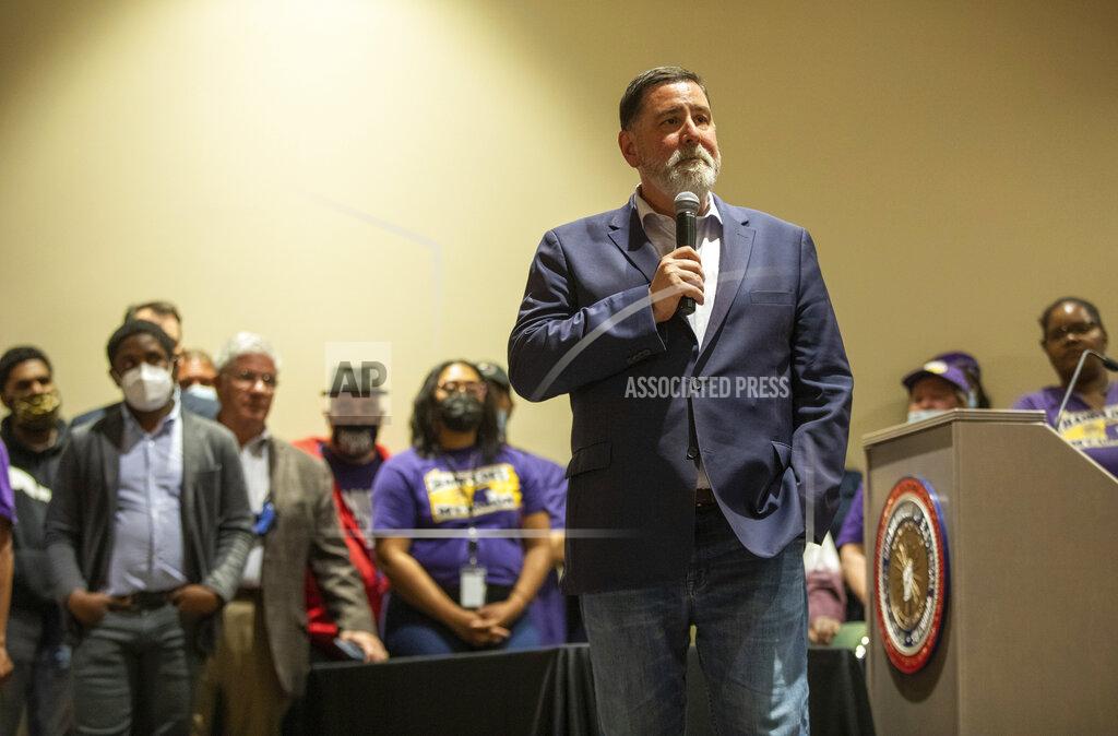 Andrew Rush Pittsburgh Mayor Bill Peduto speaks to supporters after conceding the Democratic mayoral primary to state Rep. Ed Gainey at his election party Tuesday, May 18, 2021, in Pittsburgh. (Andrew Rush/Pittsburgh Post-Gazette via AP)