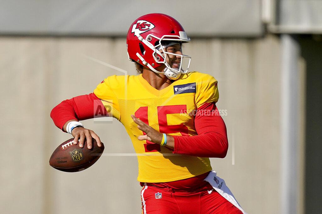 Charlie Riedel FILE - Kansas City Chiefs quarterback Patrick Mahomes throws a pass during NFL football training camp Friday, Aug. 21, 2020, in Kansas City, Mo. It has been a mere eight months since Patrick Mahomes led Kansas City from a 24-0 hole to beat Deshaun Watson and the Houston Texans in the divisional round of the playoffs, a brutally efficient comeback that ultimately propelled the Chiefs to their first Super Bowl title in 50 years. A whole lot has changed, though. (AP Photo/Charlie Riedel, File)