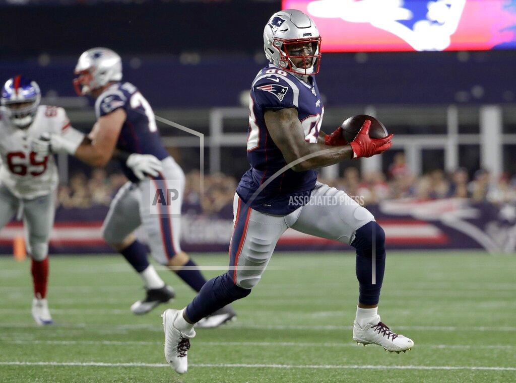 Steven Senne New England Patriots wide receiver Demaryius Thomas runs after catching a pass in the first half of an NFL preseason football game against the New York Giants, Thursday, Aug. 29, 2019, in Foxborough, Mass. (AP Photo/Steven Senne)