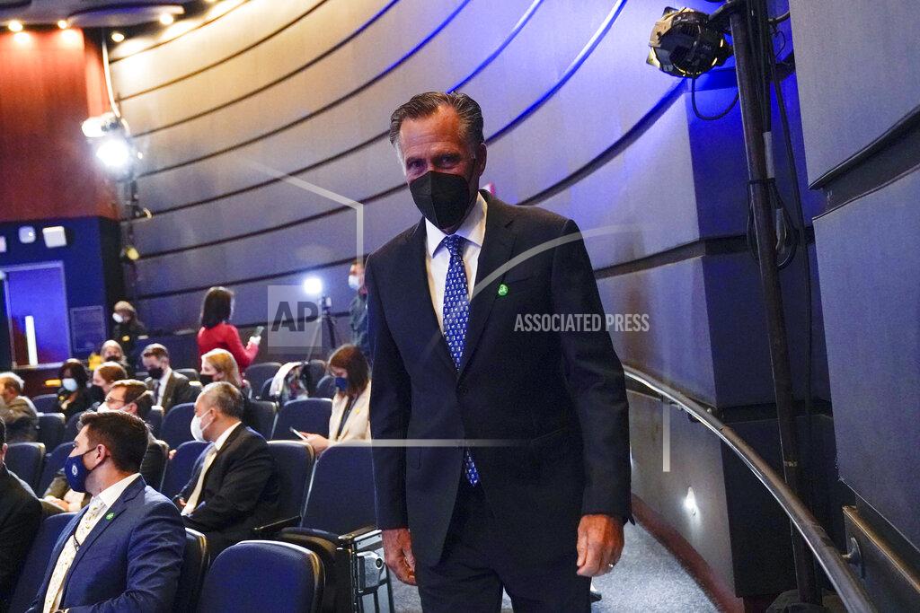 Carolyn Kaster Sen. Mitt Romney, R-Utah, arrives before Secretary of State Antony Blinken speaks at George Washington University in Washington, Thursday, May 26, 2022, outlining the administration's policy toward China at an event hosted by the Asia Society. (AP Photo/ Carolyn Kaster)
