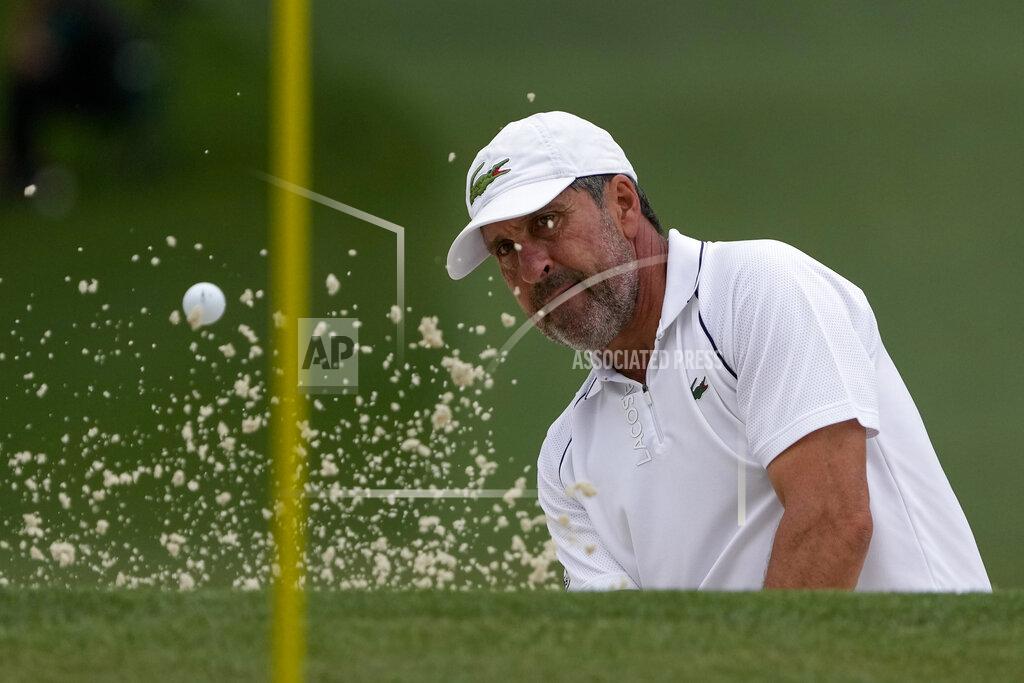 Gregory Bull Jose Maria Olazabal, of Spain, hits out of a bunker on the seventh hole during the second round of the Masters golf tournament on Friday, April 9, 2021, in Augusta, Ga. (AP Photo/Gregory Bull)