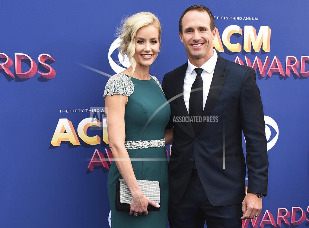 Jordan Strauss FILE - In this April 15, 2018 file photo, Brittany and Drew Brees arrive at the 53rd annual Academy of Country Music Awards at the MGM Grand Garden Arena in Las Vegas. New Orleans Saints Quarterback Drew Brees has apologized for comments he made in an interview regarding his opposition to Colin Kaepernick’s kneeling during the national anthem. His wife apologized on Saturday, June 6, 2020, as well, saying “we are the problem.” (Photo by Jordan Strauss/Invision/AP, File)