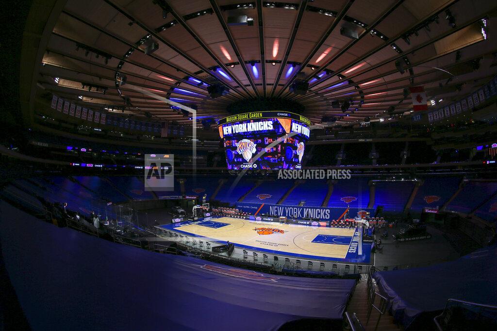 Wendell Cruz Madison Square Garden is empty of fans, before an NBA basketball game between the Utah Jazz and the New York Knicks on Wednesday, Jan. 6, 2021, in New York. (Wendell Cruz/Pool Photo via AP)