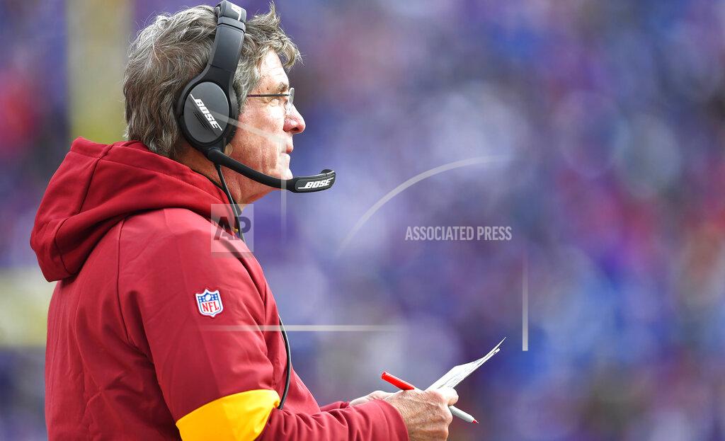 Adrian Kraus Washington Redskins head coach Bill Callahan watches during the second half of an NFL football game against the Buffalo Bills, Sunday, Nov. 3, 2019, in Orchard Park, N.Y. (AP Photo/Adrian Kraus)