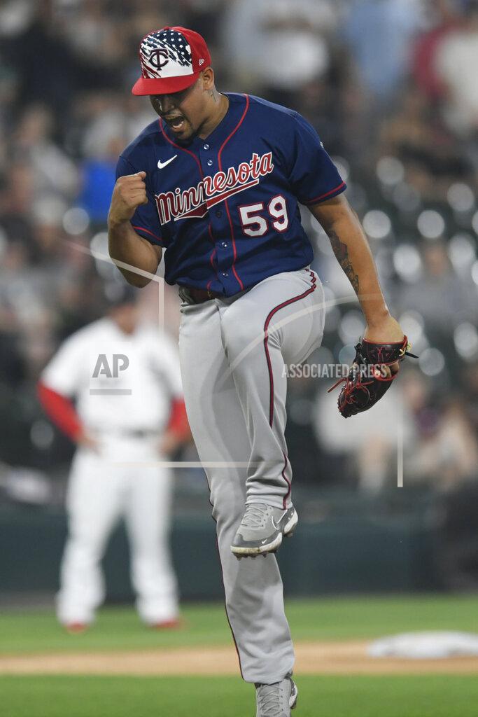 Paul Beaty Minnesota Twins closing pitcher Jhoan Duran celebrates after defeating the Chicago White Sox in a baseball game Monday, July 4, 2022, in Chicago. (AP Photo/Paul Beaty)