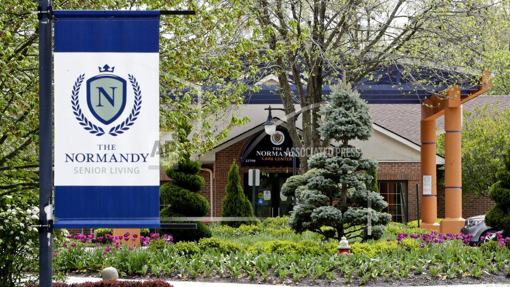 Tony Dejak The Normandy Care Center is shown, Tuesday, May 19, 2020, in Rocky River, Ohio. The number of deaths from the coronavirus in Ohio's nursing homes is now over 1,000. That means long-term centers account for three out of five deaths from the virus in the state. The Normandy Care Center has at least 38 cumulative resident cases and 16 cumulative staff cases. (AP Photo/Tony Dejak)