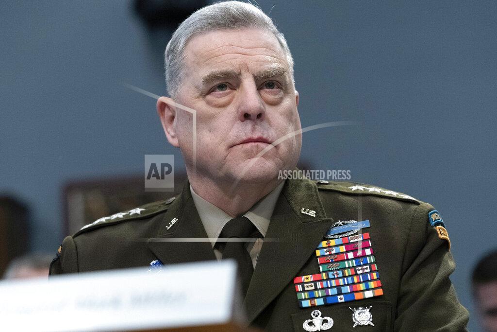 Jose Luis Magana FILE - Chairman of the Joint Chiefs of Staff Gen. Mark Milley testifies before the House Committee on Appropriations Subcommittee on Defense during a hearing for the Fiscal Year 2023 Department of Defense, on Capitol Hill in Washington, May 11, 2022. In prepared remarks, Milley painted a grim picture of a world that is becoming more unstable, with great powers intent on changing the global order. And he told graduating cadets at the U.S. Military Academy at West Point that they will bear the responsibility to make sure America is prepared. (AP Photo/Jose Luis Magana, File)