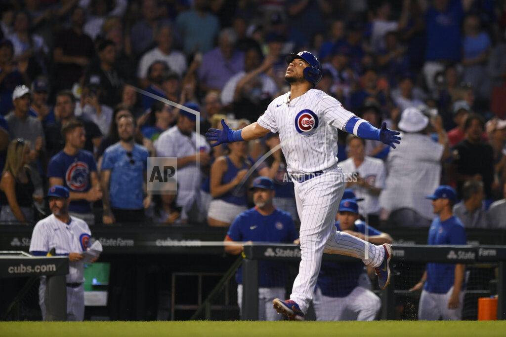Paul Beaty Chicago Cubs' Willson Contreras celebrates while running the bases after hitting a two-run home run during the fifth inning of the team's baseball game against the Cincinnati Reds on Wednesday, June 29, 2022, in Chicago. (AP Photo/Paul Beaty)