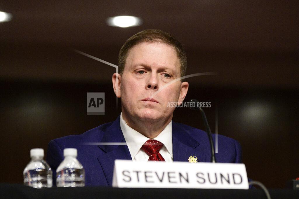 Erin Scott Former U.S. Capitol Police Chief Steven Sund testifies before a Senate Homeland Security and Governmental Affairs & Senate Rules and Administration joint hearing on Capitol Hill, Washington, Tuesday, Feb. 23, 2021, to examine the January 6th attack on the Capitol. (Erin Scott/The New York Times via AP, Pool)