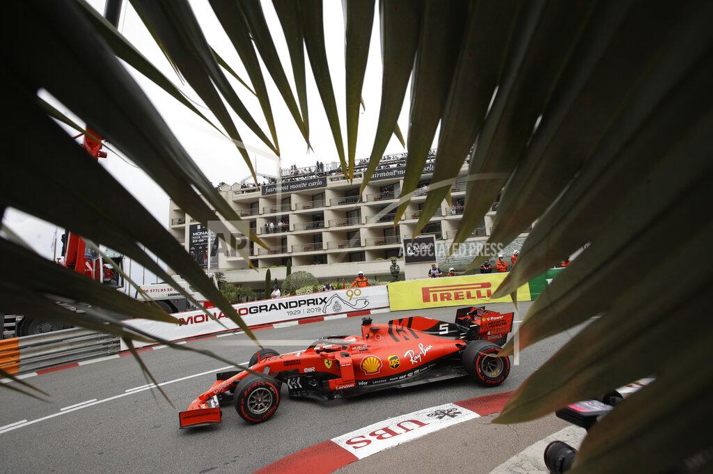 Luca Bruno FILE - In this file photo dated Thursday, May 23, 2019, Ferrari driver Sebastian Vettel of Germany during a practice session at the Monaco racetrack, in Monaco. Despite 15 Formula One races without a win, four-time world champion Sebastian Vettel on Thursday June 20, 2019, claims he is not burdened by his lack of form heading into this weekend’s French Grand Prix. (AP Photo/Luca Bruno, FILE)