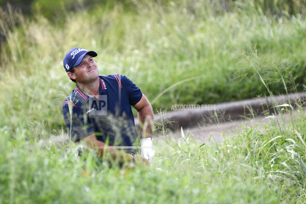 Matthew Thayer Patrick Reed watches his shot from the rough onto the ninth green during the third round of the Tournament of Champions golf event, Saturday, Jan. 9, 2021, at Kapalua Plantation Course in Kapalua, Hawaii. (Matthew Thayer/The Maui News via AP)