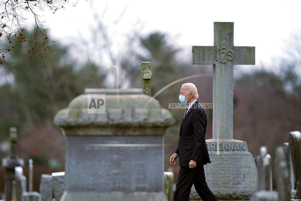 Matt Slocum FILE - In this Saturday, Jan. 16, 2021 file photo, President-elect Joe Biden departs the St. Joseph on the Brandywine Catholic Church in Wilmington, Del. Donald Trump's departure from the White House and the start of Biden’s presidency have stirred new hopes among many religious leaders in the United States, while causing dismay among others. For leaders of the two largest Christian denominations — the Roman Catholic Church and the Southern Baptist Convention — the paramount concern about the Biden administration is its strong support for abortion rights. (AP Photo/Matt Slocum, File)