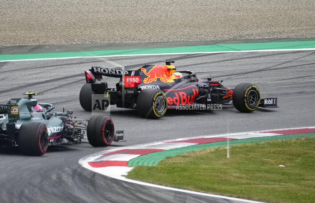 Darko Bandic Red Bull driver Max Verstappen of the Netherlands steers his car during the second free practice session for the Austrian Formula One Grand Prix at the Red Bull Ring racetrack in Spielberg, Austria, Friday, July 2, 2021. The Austrian Grand Prix will be held on Sunday. (AP Photo/Darko Bandic)