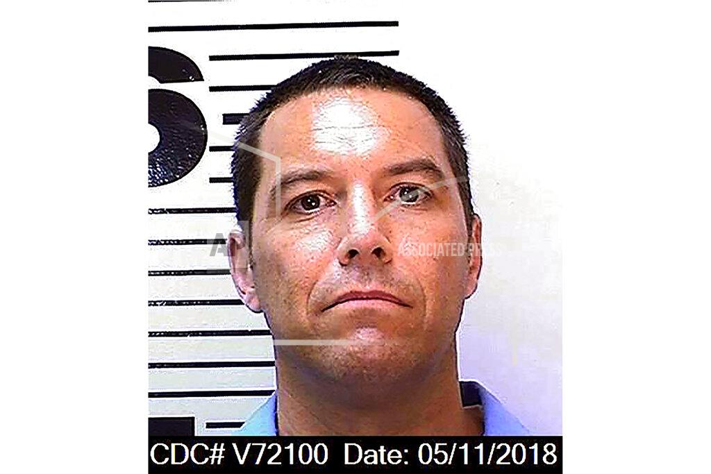 Uncredited FILE - This May 11, 2018, file photo, from the California Department of Corrections and Rehabilitation, shows death row inmate Scott Peterson, who was convicted of killing his wife and unborn son. Sacramento County District Attorney Anne Marie Schubert says someone has filed an unemployment claim in the name of Peterson, one of at least 31,000 unemployment claims made on behalf of prison inmates between March and August 2020. Peterson's attorney says his client is not involved in the fraudulent claim. (California Department of Corrections and Rehabilitation via AP, File)