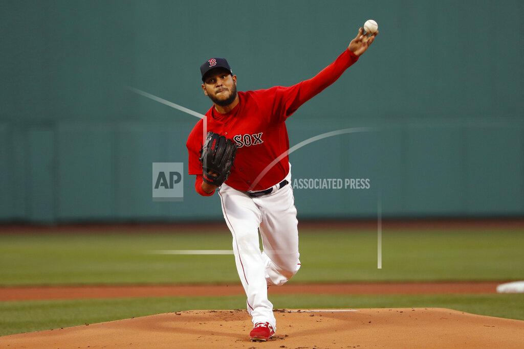 Winslow Townson Boston Red Sox starting pitcher Eduardo Rodriguez delivers against the Toronto Blue Jays during the first inning of a baseball game Tuesday, April 20, 2021, at Fenway Park in Boston. (AP Photo/Winslow Townson)