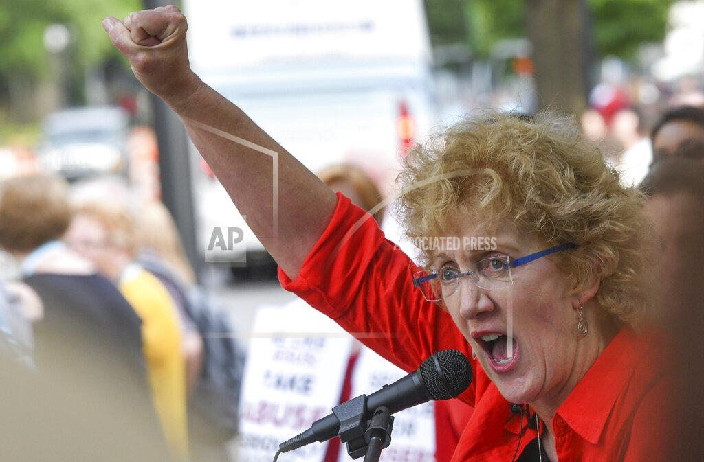 Julie Bennett FILE - In this Tuesday, June 11, 2019 file photo, Christa Brown, of Denver, Colo., speaks during a rally in Birmingham, Ala., outside the Southern Baptist Convention's annual meeting. Brown, an author and retired attorney, says she was abused by a Southern Baptist minister as a child. After reading an investigative report released by the SBC on Sunday, May 22, 2022, Brown said it “fundamentally confirms what Southern Baptist clergy sex abuse survivors have been saying for decades. ... I view this investigative report as a beginning, not an end. The work will continue." (AP Photo/Julie Bennett)