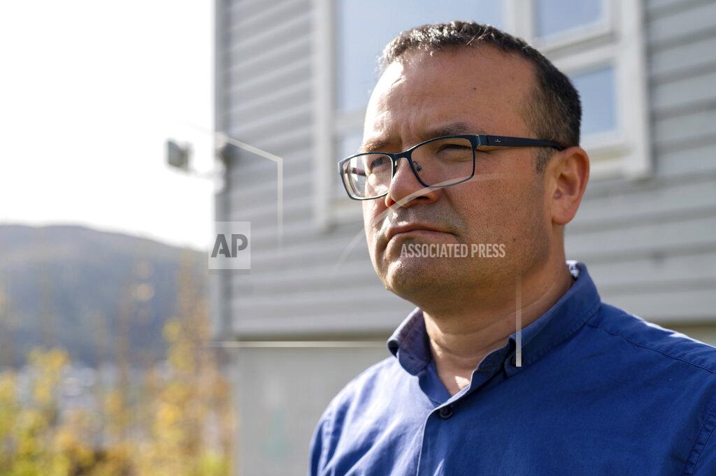 Paul Johannessen Uyghur Abduweli Ayup poses for a photo in his yard in Bergen, Norway on May 8, 2022. Data leaked to The Associated Press shows that in a single county in the Uyghur heartland of China, the imprisonment rate is by far the highest known in the world, over 30 times higher than the rest of China. Ayup obtained the list and saw that many of his friends and relatives had been sentenced to prison. (AP Photo/Paul Johannessen)