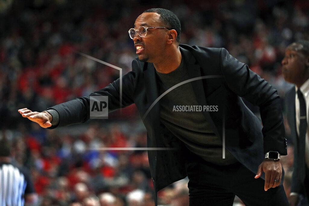 Brad Tollefson Tennessee State coach Brian Collins yells out to his players during the first half of an NCAA college basketball game against Texas Tech, Thursday, Nov. 21, 2019, in Lubbock, Texas. (AP Photo/Brad Tollefson)