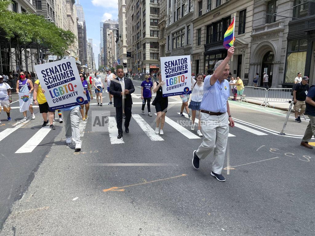Chuck Schumer at the LGBTQ Pride Celebration in NYC - 6/27/21