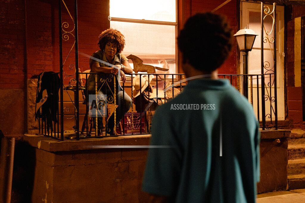 Jessica Kourkounis This image released by Netflix shows Lorraine Toussaint, left, and Caleb McLaughlin in a scene from "Concrete Cowboys." (Jessica Kourkounis/Netflix via AP)