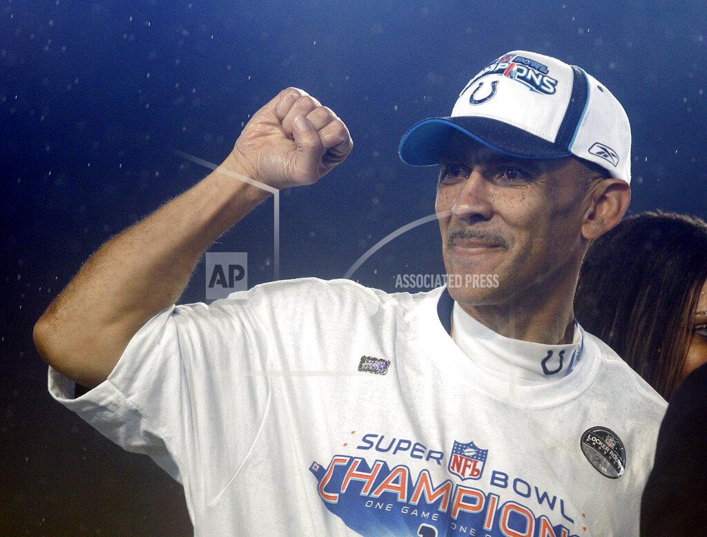 Chris Carlson FILE - In this Feb. 4, 2007, file photo, Indianapolis Colts coach Tony Dungy celebrates after beating the Chicago Bears 29-17, in the Super Bowl XLI football game in Miami. In 2003, the NFL had three minority head coaches: future Pro Football Hall of Famer Dungy, Herman Edwards and Marvin Lewis. In the 12 previous seasons, there had been six. Total. Considering that the majority of the players in the league 16 years ago were minorities, that imbalance was enormous. And disturbing. And, frankly, it was unfair. Paul Tagliabue, then the NFL commissioner, put together a committee that established the "Rooney Rule," which requires all teams with coaching and front office vacancies to interview minority candidates. The rule, long overdue, was named for Dan Rooney, then president of the Pittsburgh Steelers and the overseer of that committee. (AP Photo/Chris Carlson, File)