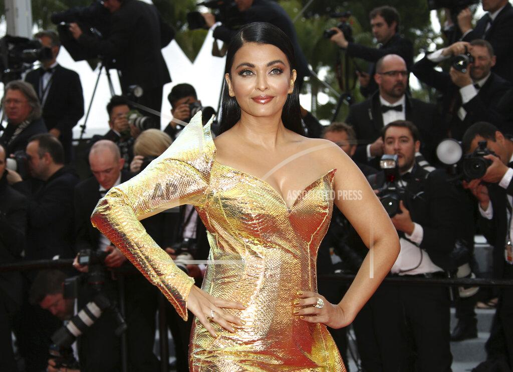 Joel C Ryan FILE - In this May 19, 2019 file photo, Aishwarya Rai Bachchan poses for photographers upon arrival at the premiere of the film 'A Hidden Life' at the 72nd international film festival, Cannes, southern France. Rai Bachchan turns 48 on Nov. 1. (Photo by Joel C Ryan/Invision/AP, File)