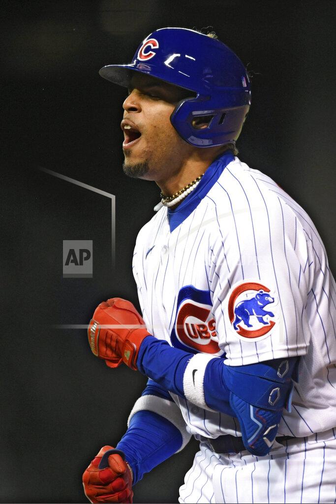 Paul Beaty Chicago Cubs' Christopher Morel reacts after hitting a solo home run in his first major league at bat during the eighth inning of a baseball game against the Pittsburgh Pirates Tuesday, May 17, 2022, in Chicago. Chicago won 7-0. (AP Photo/Paul Beaty)