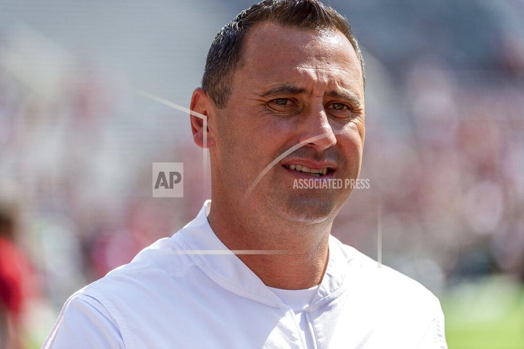 FILE - In this Sept. 28, 2019, file photo, then-Alabama offensive coordinator Steve Sarkisian is shown before an NCAA college football game against Mississippi in Tuscaloosa, Ala., in this Saturday, Sept. 28, 2019, file photo. University of Texas System regents on Thursday, Feb. 25, 2021, approved a six-year, $34.2 million guaranteed contract for new football coach Steve Sarkisian, while the school still owes his fired predecessor more than $15 million. (AP Photo/Vasha Hunt, File)