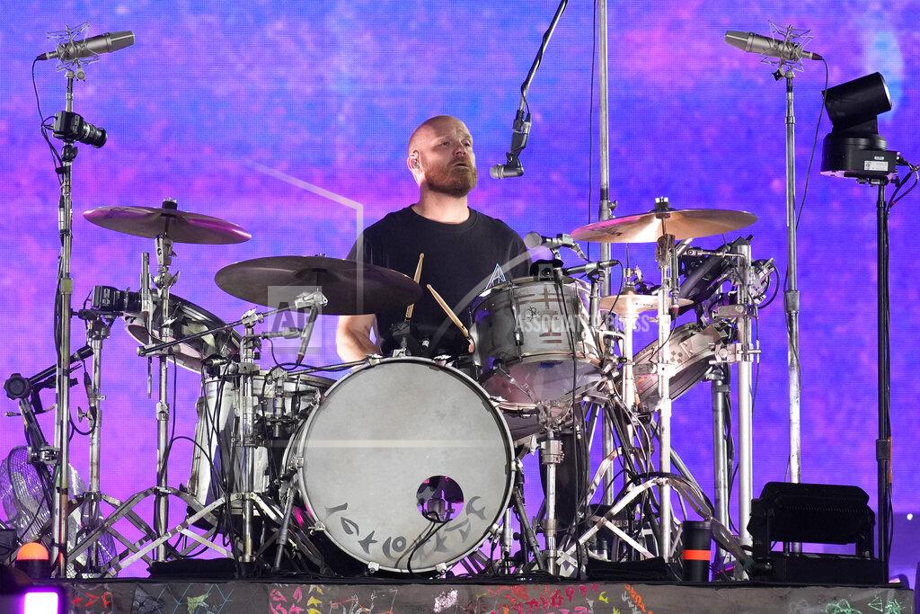 Rick Scuteri Will Champion of Coldplay performs during the band's Music of the Spheres world tour on Thursday, May 12, 2022, at State Farm Stadium in Glendale, Ariz. (Photo by Rick Scuteri/Invision/AP)