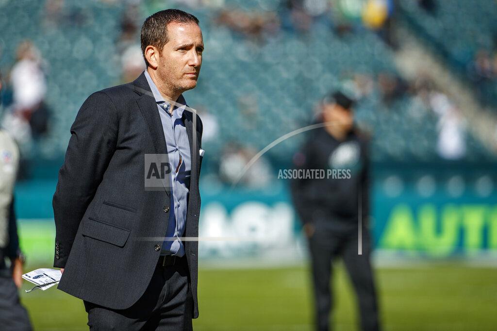 Chris Szagola FILE - In this Nov. 3, 2019, file photo, Philadelphia Eagles general manager Howie Roseman stands on the field before the team's NFL football game against the Chicago Bears in Philadelphia. The Eagles have drafted so poorly over the past seven years that fans go to baseball games and chant for Roseman to be fired. (AP Photo/Chris Szagola, File)