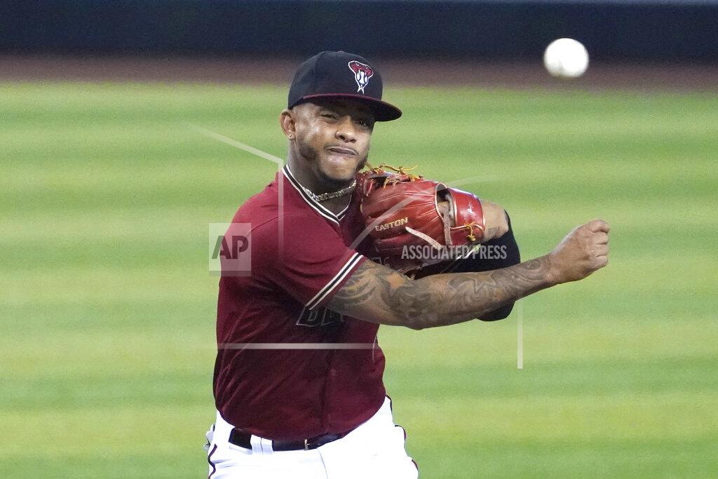 Rick Scuteri Arizona Diamondbacks second baseman Ketel Marte makes a throw for an out on a ball hit by San Diego Padres' Fernando Tatis Jr. in the first inning during a baseball game, Sunday, Aug 16, 2020, in Phoenix. (AP Photo/Rick Scuteri)