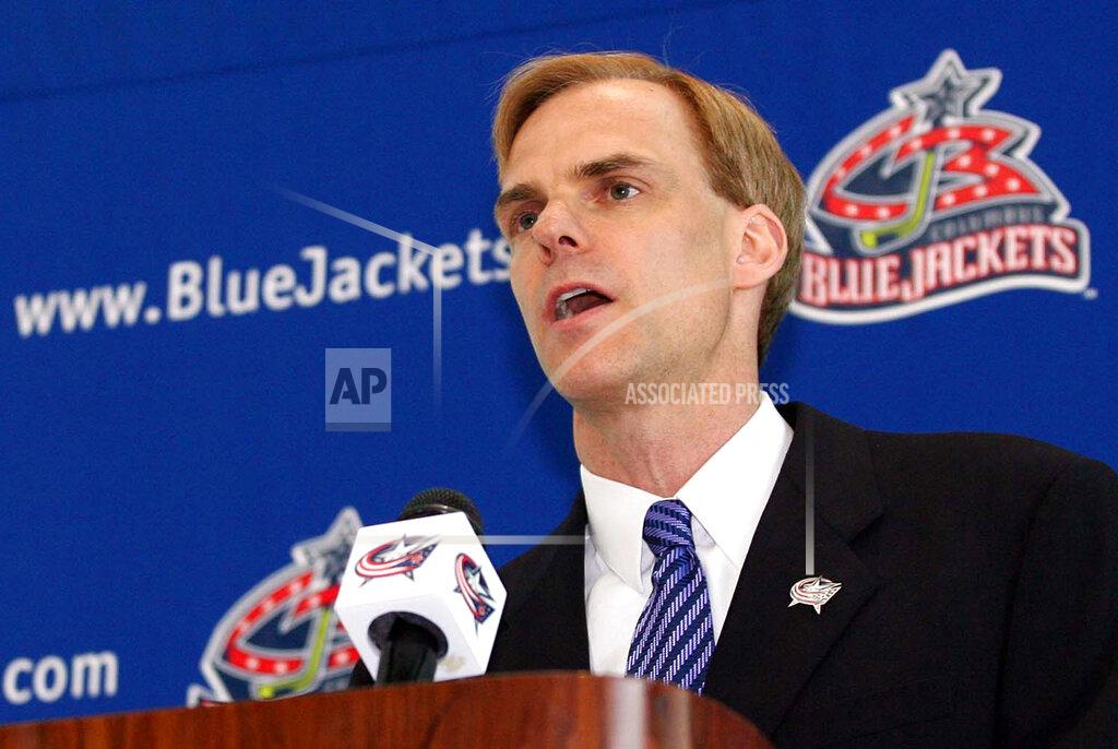 Terry Gilliam FILE - In this Friday, June 15, 2007 file photo, Columbus Blue Jackets new general manager Scott Howson addresses the media during a press conference in Columbus, Ohio. The American Hockey League moved its projected start of next season back to Feb. 5 in light of the ongoing COVID-19 pandemic, president and CEO Scott Howson announced Wednesday, Oct. 28, 2020. (AP Photo/Terry Gilliam, File)