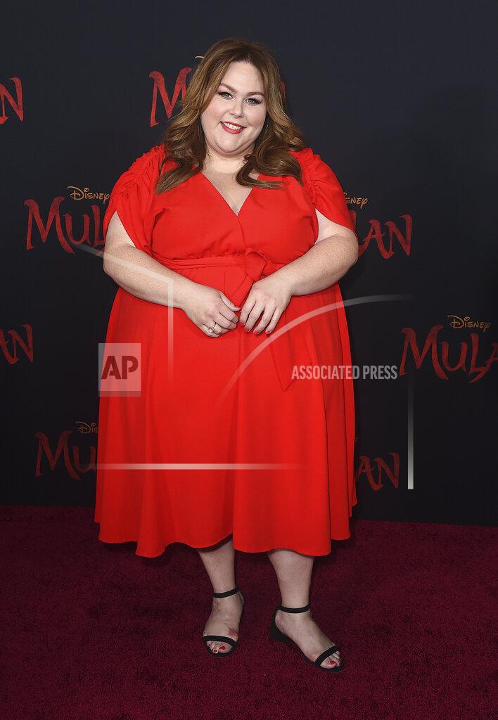 Jordan Strauss FILE - Chrissy Metz arrives at the Los Angeles premiere of "Mulan" on Mar. 09, 2020. Metz turns 41 on Sept. 29. (Photo by Jordan Strauss/Invision/AP, File)