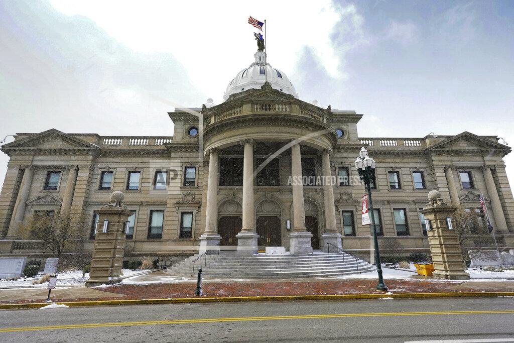 Keith Srakocic The refurbished county courthouse stands along Main Street in Washington, Pa., March 28, 2022. Many county improvements have been made possible because the funding made available through fees on shale gas drilling in the county. (AP Photo/Keith Srakocic)