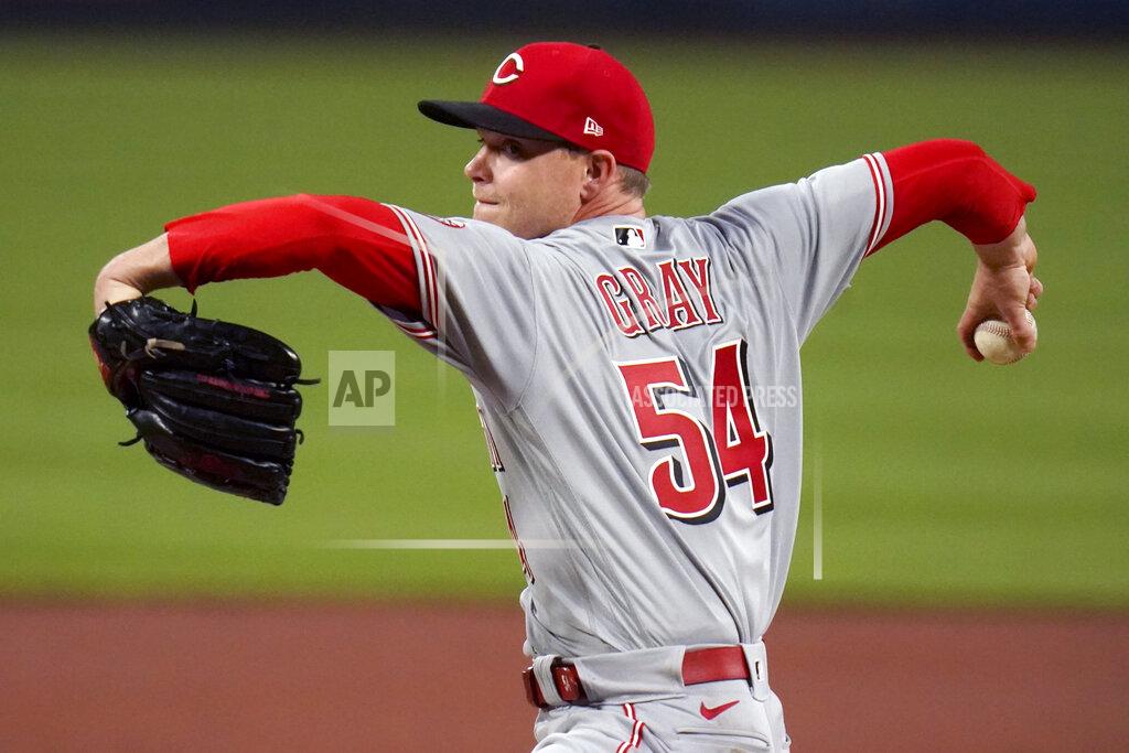 Jeff Roberson Cincinnati Reds starting pitcher Sonny Gray throws during the second inning of a baseball game against the St. Louis Cardinals Friday, April 23, 2021, in St. Louis. (AP Photo/Jeff Roberson)