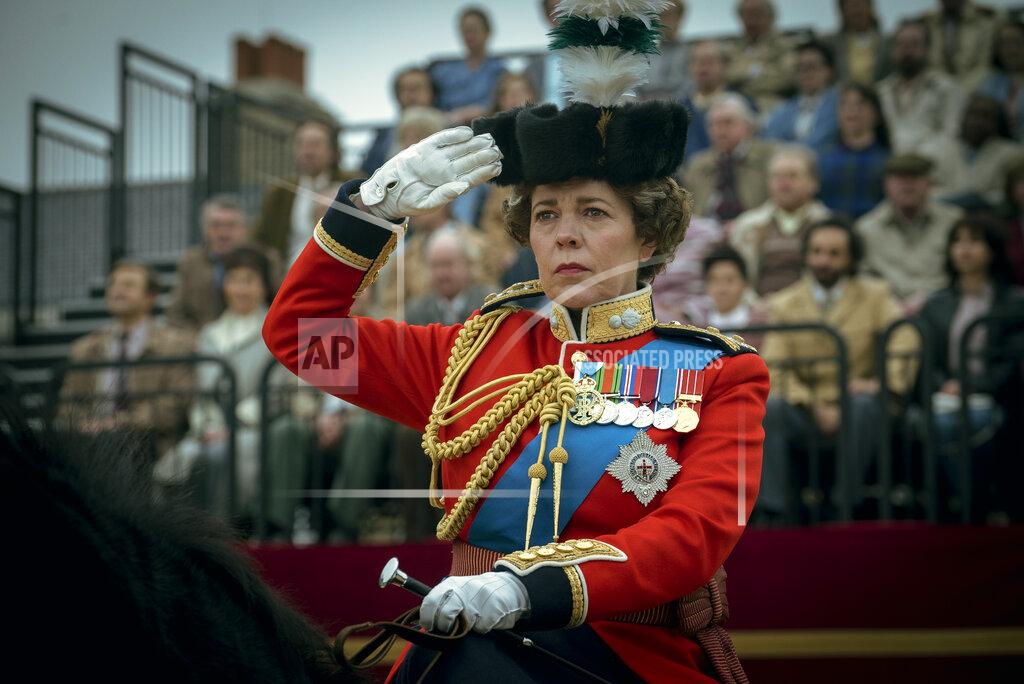 Liam Daniel This image released by Netflix shows Olivia Colman as Queen Elizabeth II in a scene from "The Crown." The Screen Actors Guild has nominated the cast for a SAG Award for best ensemble in a drama series. (Liam Daniel/Netflix via AP)
