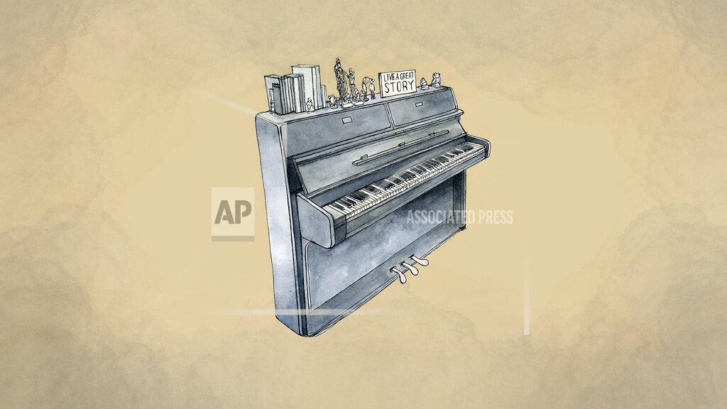 Peter Hamlin An illustration made from a photo of Hannelore Cruz's piano provided by grandson José Miguel Cruz da Costa. (AP Illustration/Peter Hamlin)