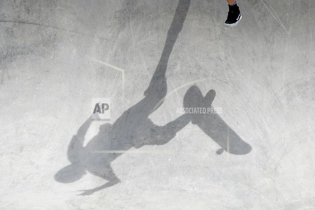 Charlie Neibergall Hampus Winberg, of Sweden, practices during an Olympic qualifying skateboarding event at Lauridsen Skatepark, Wednesday, May 19, 2021, in Des Moines, Iowa. The questions under the magnifying glass at this week's Dew Tour — one of the last major qualifying events for the games in Tokyo in July — is whether the Olympics is ready for skateboarding and, more tellingly, whether skateboarding is ready for the Olympics. (AP Photo/Charlie Neibergall)