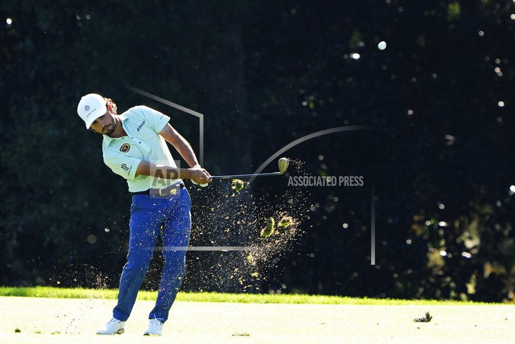 Matt Slocum Abraham Ancer, of Mexico, hits on the eighth fairway during the second round of the Masters golf tournament Friday, Nov. 13, 2020, in Augusta, Ga. (AP Photo/Matt Slocum)