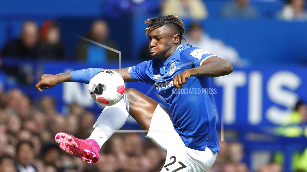 Rui Vieira FILE - In this Sunday, Sept 1, 2019 file photo, Everton's Moise Kean controls the ball during their English Premier League soccer match against Wolverhampton Wanderers at Goodison Park in Liverpool, England. Premier League club Everton says it is “appalled” striker Moise Kean flouted the British coronavirus pandemic lockdown restrictions by partying at home with guests. The Italian filmed himself breaching social distancing regulations and is set to face disciplinary action, it was revealed Sunday, April 26, 2020. (AP Photo/Rui Vieira, file)