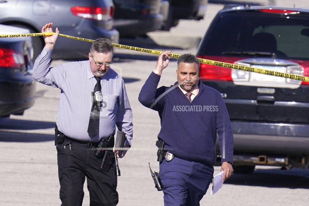Michael Conroy Detectives work the scene where multiple people were shot at the FedEx Ground facility early Friday morning, April 16, 2021, in Indianapolis. A gunman killed eight people and wounded several others before apparently taking his own life in a late-night attack at a FedEx facility near the Indianapolis airport, police said, in the latest in a spate of mass shootings in the United States after a relative lull during the pandemic. (AP Photo/Michael Conroy)