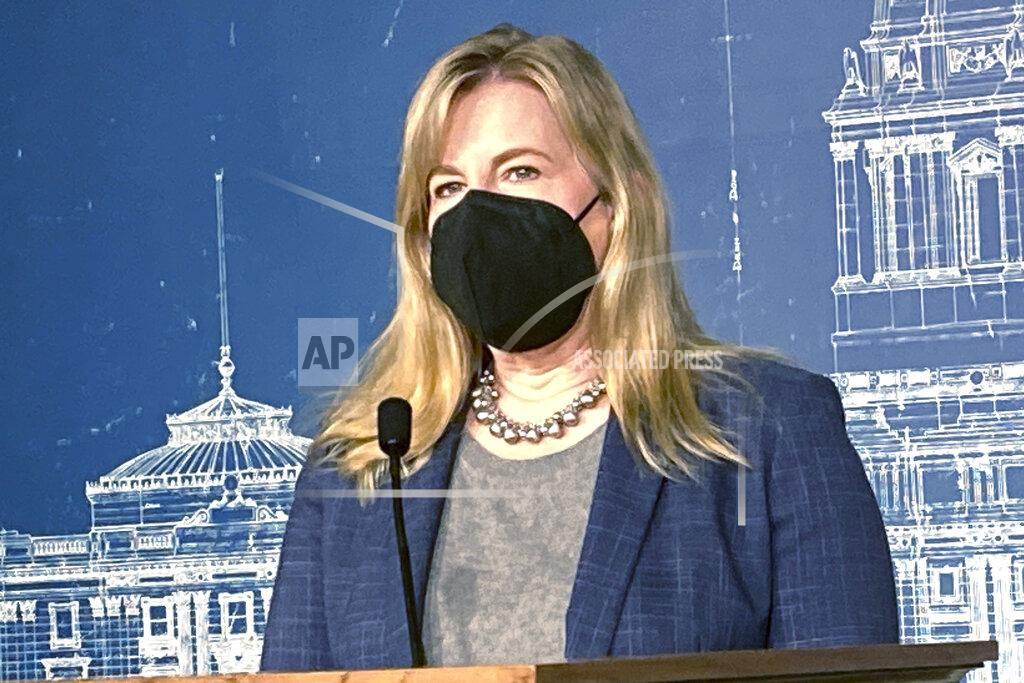 Steve Karnowski Democratic Minnesota House Speaker Melissa Hortman, of Brooklyn Park, briefs reporters on the status of budget negotiations at the Minnesota State Capitol on Friday, May 20, 2022, in St. Paul, Minn., with the end of the legislative session rapidly approaching. (AP Photo/Steve Karnowski)