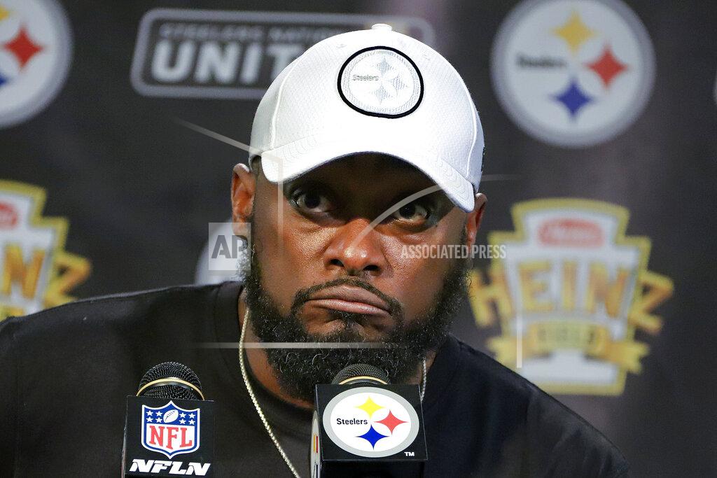 Gene J. Puskar Pittsburgh Steelers head coach Mike Tomlin meets with reporters after an NFL football game against the Seattle Seahawks in Pittsburgh, Sunday, Sept. 15, 2019. (AP Photo/Gene J. Puskar)
