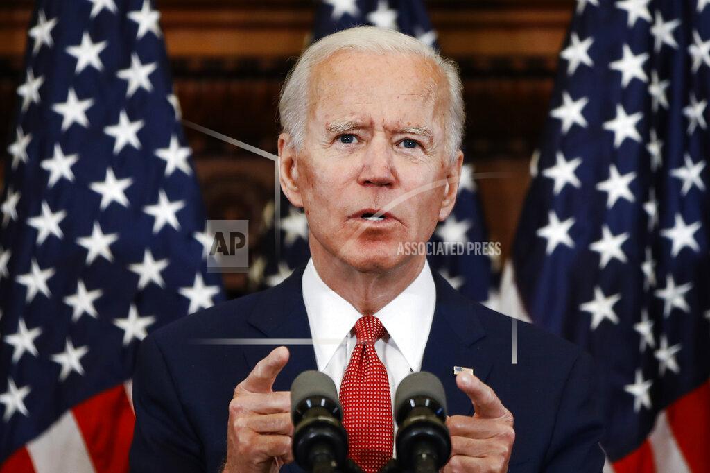 Matt Rourke Democratic presidential candidate, former Vice President Joe Biden speaks in Philadelphia, Tuesday, June 2, 2020. (AP Photo/Matt Rourke)